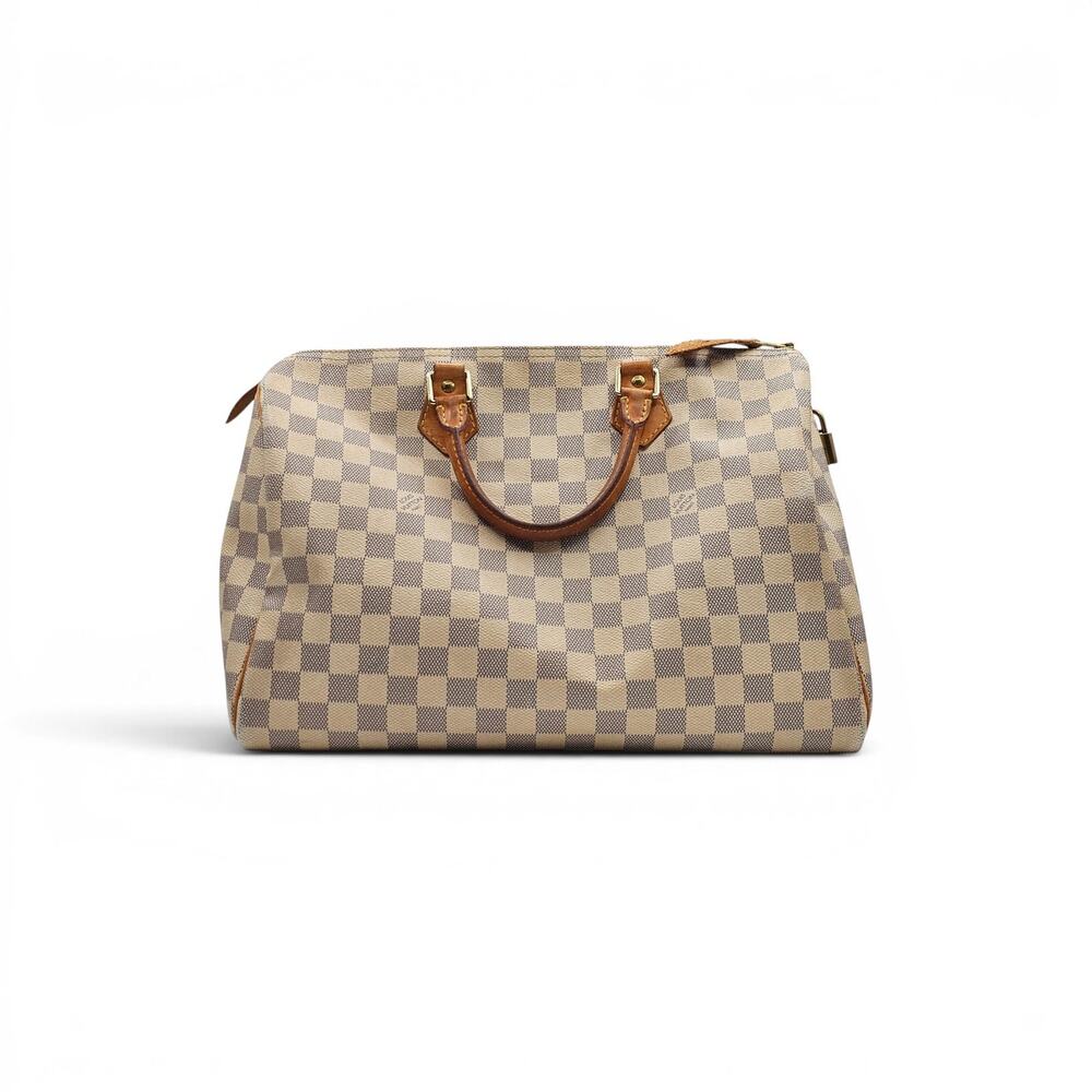 Louis Vuitton Speedy 35 Damier Azur Canvas Top Handle Bag Handbag N41535 - Picture 2 of 12